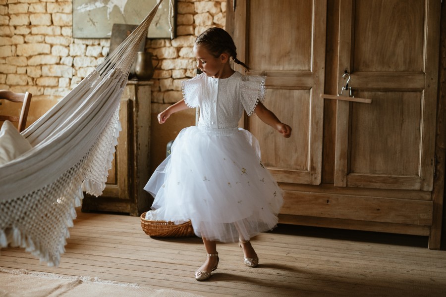 demoiselle d'honneur danse robe tulle hamac